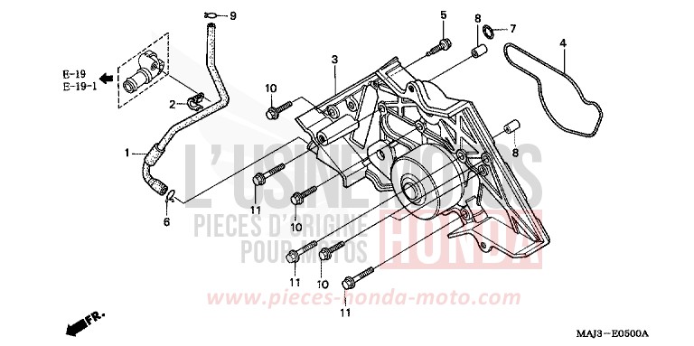 WASSERPUMPE von Pan-European ABS MUTE BLACK METALLIC (NH359) von 1996